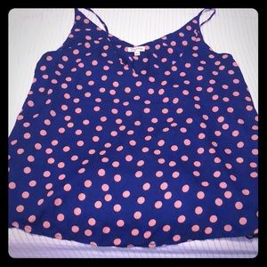 Polka dot blue tank top
